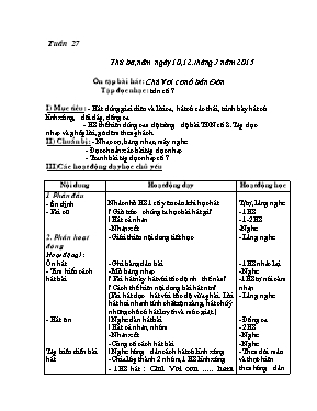 Giáo án Âm nhạc Lớp 4 - Tuần 27